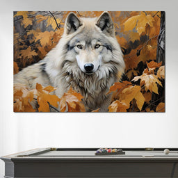Autumnal Arctic Wolf - NicheCanvas