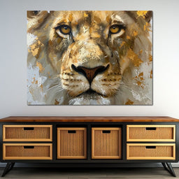 Golden Gaze of the Sovereign - NicheCanvas