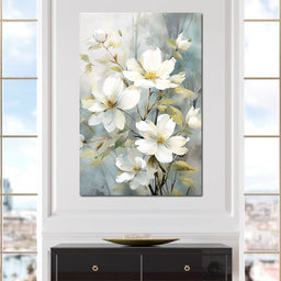 Ethereal Blooms in Mist - NicheCanvas