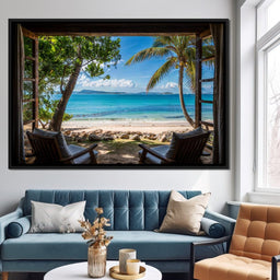 Tropical Serenity Window - NicheCanvas