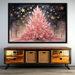 Pink Pine Tree - NicheCanvas