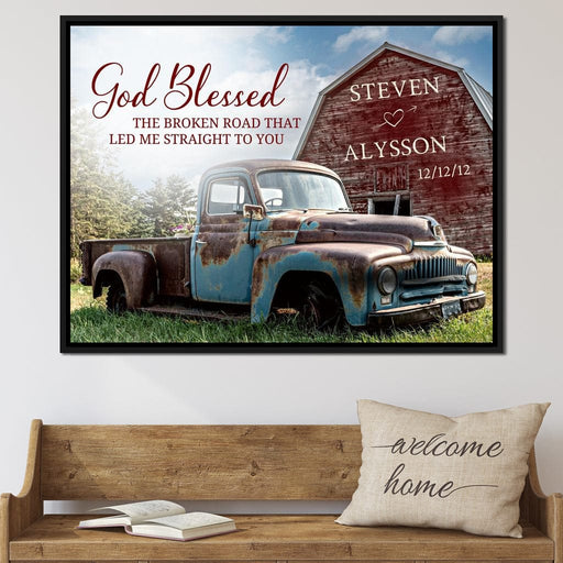 God Blessed The Broken Road Canvas Print