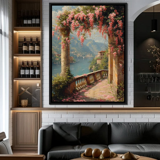 Blossomed Lakeside Retreat Canvas Print