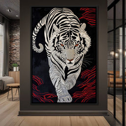 White Tiger of Shadows - NicheCanvas
