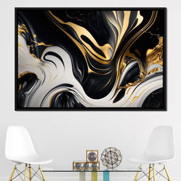 Marble-Lux Collection: Vibrant White & Gold Marble 07 - NicheCanvas