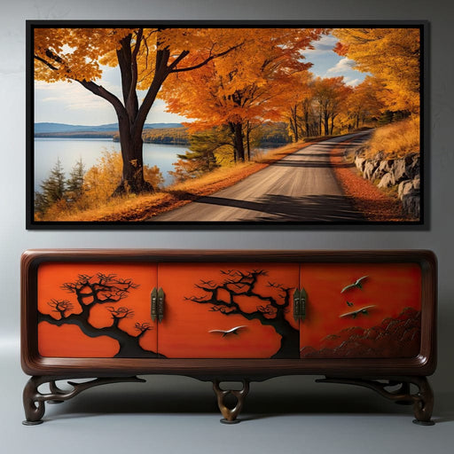 Lone Fall Road Canvas Print