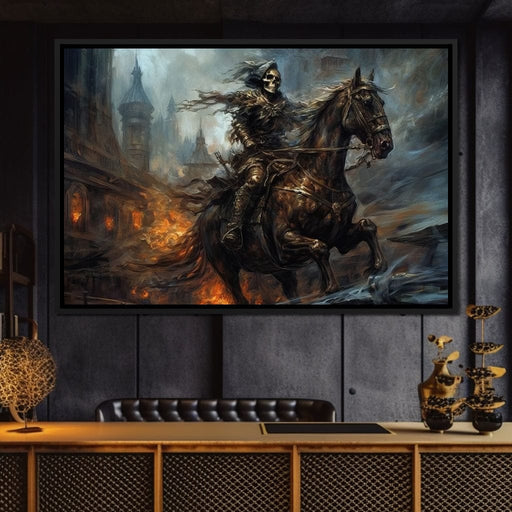 Skeleton Knight - Raven Blackwood Canvas Print