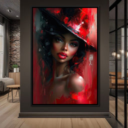 Siren in Rouge Nocturne - NicheCanvas