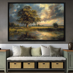 Golden Oak Reflections - NicheCanvas