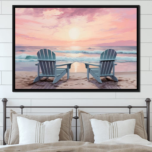 Vacation Beach Chairs Canvas Print