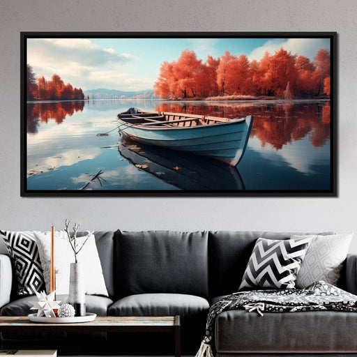 Canoe on the Lake Canvas Print
