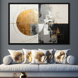 Golden Geometric Serenity - Tanni Cylon - NicheCanvas