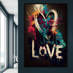 Message of Love Graffiti - NicheCanvas