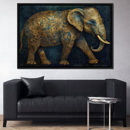 Gilded Grey Elephant - NicheCanvas