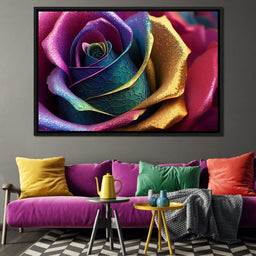 Digital Flower in Multicolor - NicheCanvas