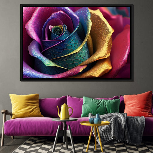Multicolor Digital Flower Canvas Print