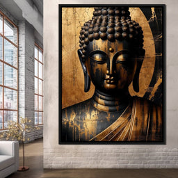 Buddha's Aura of Serenity - NicheCanvas