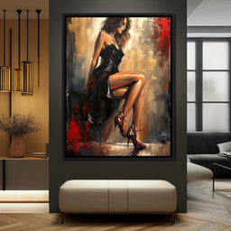 Alluring Legs Sleek Noir Elegance - NicheCanvas