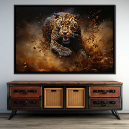 Running Leopard - NicheCanvas