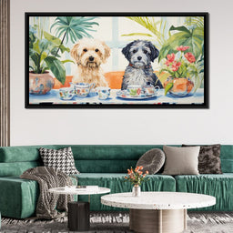 Teatime Tails and Blossoms - NicheCanvas