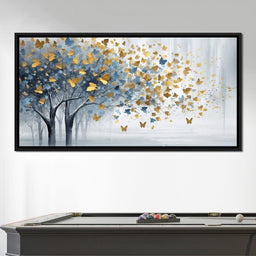 A Touch of Blue in a Golden Grove - NicheCanvas