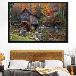 Autumn at the Grist Mill - NicheCanvas