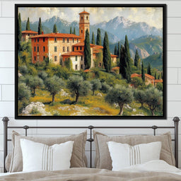 Tuscan Serenity Amidst Peaks - NicheCanvas