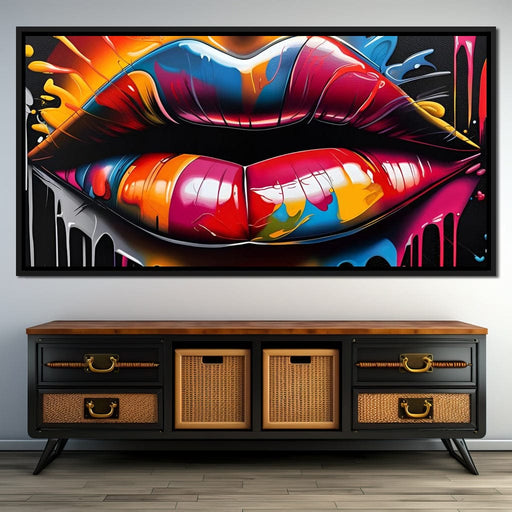 Graffiti Lips Splash - Johanjjf Canvas Print