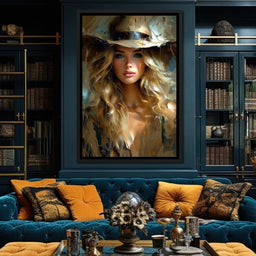 Golden Serenity Portrait - NicheCanvas