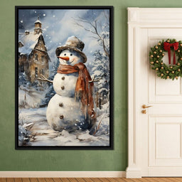 Christmas Snowman - NicheCanvas
