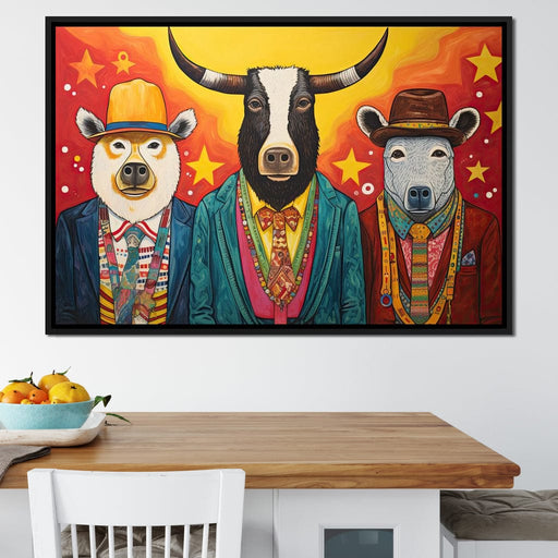 Dapper Wild Trio of Animals Canvas Print