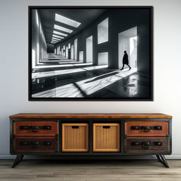 Shadowplay Geometric Solitude - NicheCanvas