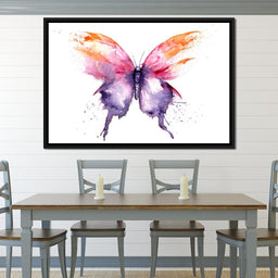 Watercolor Tricolor Butterfly - NicheCanvas