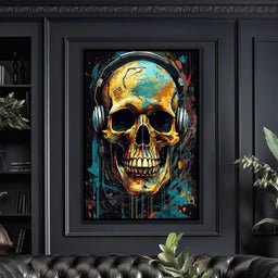 Technopunk Skull 2 - Raven Blackwood - NicheCanvas