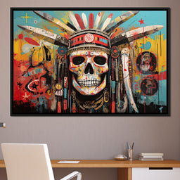 Tribal Echoes in Technicolor - NicheCanvas