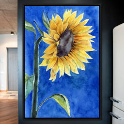 Watercolor Sunflower - NicheCanvas
