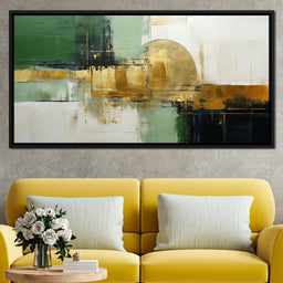 Verdant Gold Horizon - NicheCanvas