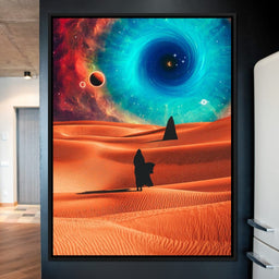 Two Veiled Silhouettes in the Desert Dunes - Gen Z - NicheCanvas