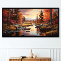 Magnificent Autum By The Lake - NicheCanvas