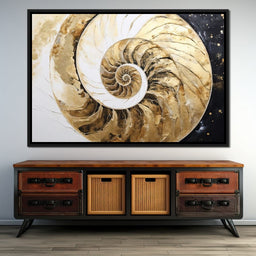 Golden Nautilus Reverie - Tanni Cylon - NicheCanvas
