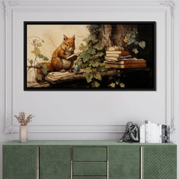 Autumn Tales of a Scholarly Squirrel - NicheCanvas