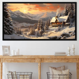 Christmas Cottage - NicheCanvas