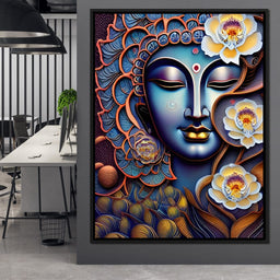 Buddha Face 01 - NicheCanvas