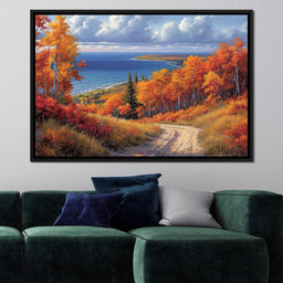 Autumn Embrace by the Shore - NicheCanvas