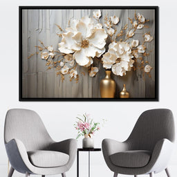 Floral Symphony by the Window - NicheCanvas