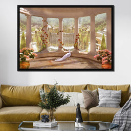 Classical Garden & Waterfall - NicheCanvas