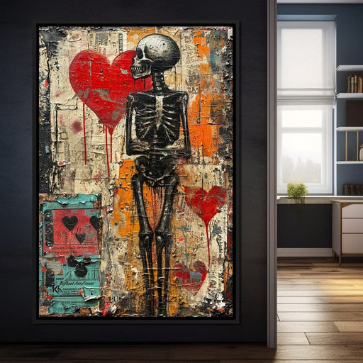 Romantic Skeleton 1 - Raven Blackwood Canvas Print