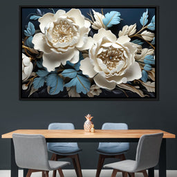 Lovely White Roses - Wildrose Creations - NicheCanvas