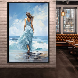 Azure Serenity Stroll - NicheCanvas