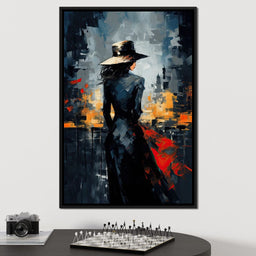 Dusk Enigma in Monochrome - NicheCanvas